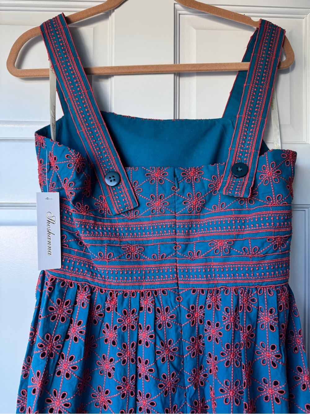 SHOSHANNA Amaya Tiered Eyelet Midi Dress - Picture 5 of 15
